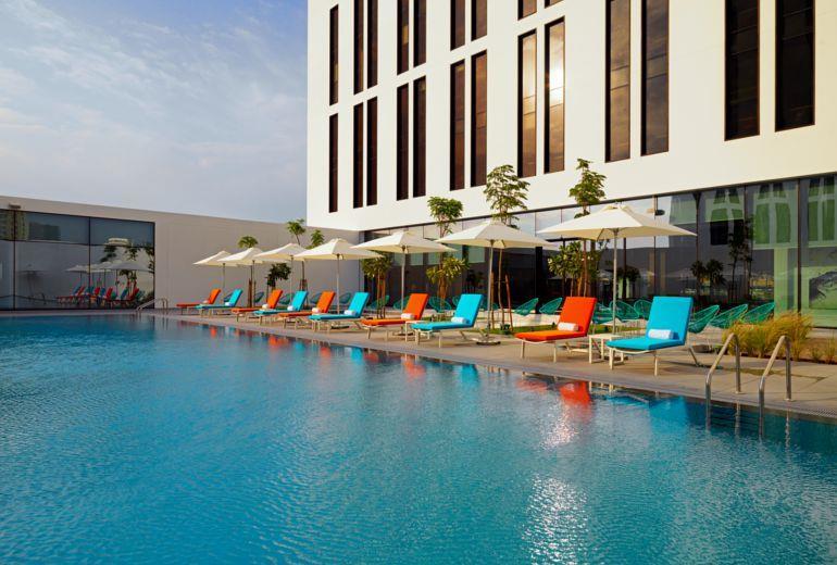 Hotel Aloft Me'Aisam, Dubai Esterno foto